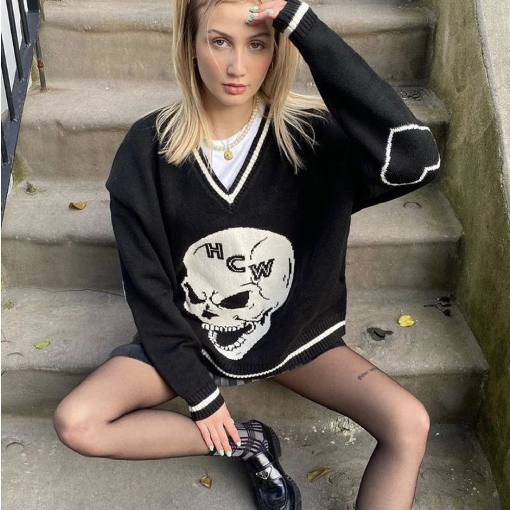 HCW Black Skull Sweater